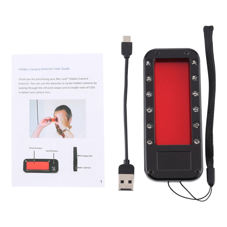 Rectangular Shape Lens Search Scanning Detector with Infrared Light & Lanyard Rectangular Shape Lens Search Scanning Detector with Infrared Light & Lanyard
